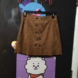 Brown Suede Skirt